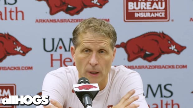 Hogs' Coach Eric Musselman After Loss to Hofstra